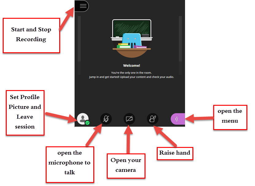 Join the virtual class through Blackboard