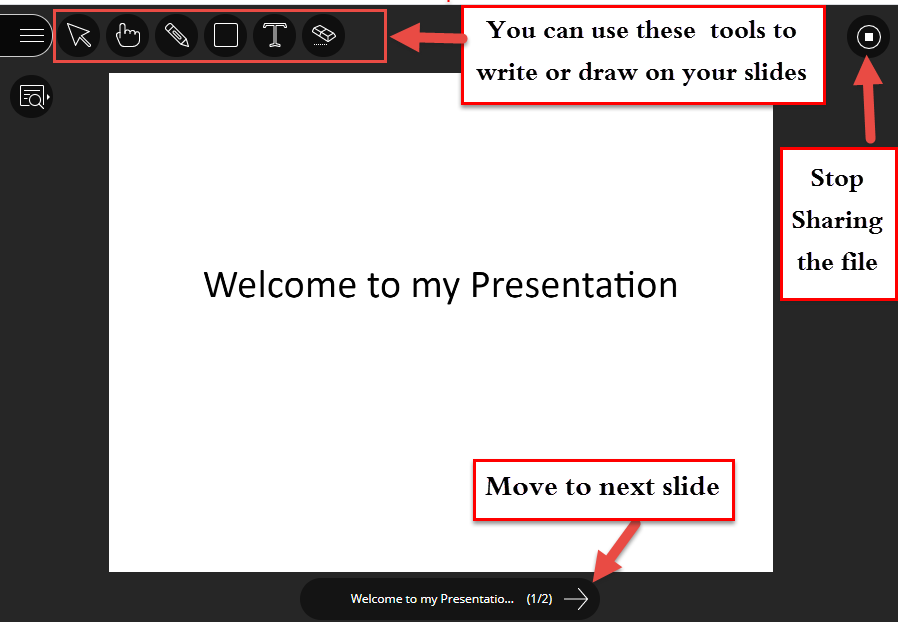 Share a presentation 